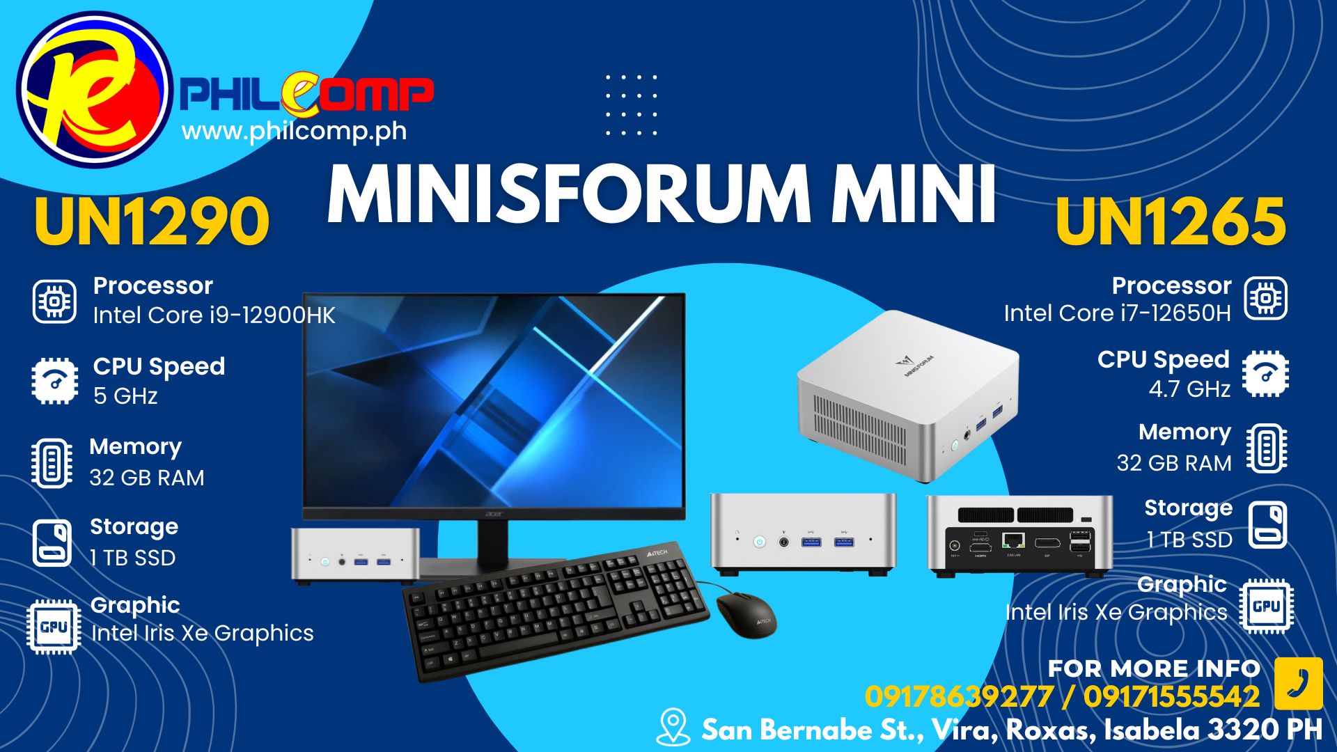 MINISFORUM MINI PC - UN1290 & UN1265 - Philcomp Computer Center